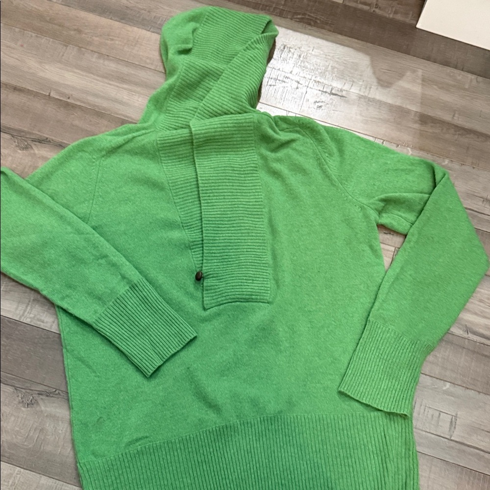 J. Crew Vibrant Green V-Neck Sweater